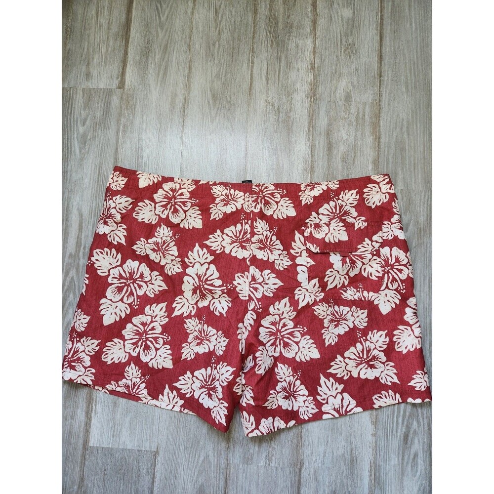 OP Red Hawaiian Floral Board Shorts Men’s 2XL Red White Swim Trunks Surf Beach - Picture 9 of 9